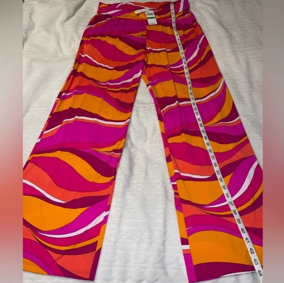 TRINA TURK Vivid Vista Women Cover up Sz L Tunic Dress & Sz XL Pants - Picture 6 of 8